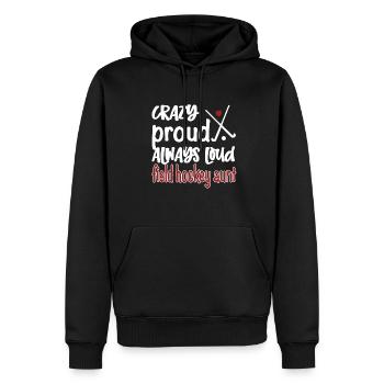 Stolze Feldhockey-Tante Feldhockeyspieler Tante - Männer Premium Bio Hoodie - Schwarz - Vorne - Nico (187cm)