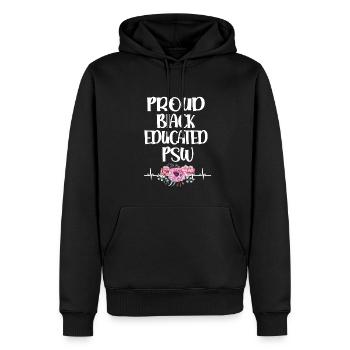 SocialLy Supervised Personal Caregiver Assistant - Men’s Premium Organic Hoodie - black - Front - Nico (187cm)