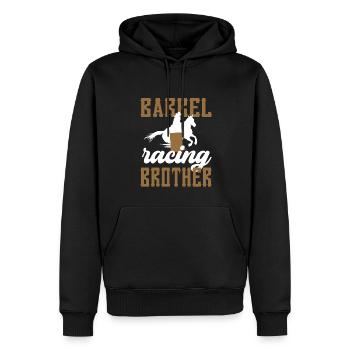 Barrel Racing Brother Cadeau Barrel Racing Brother - Sweat à capuche Premium bio Homme - noir - Devant - Nico (187cm)
