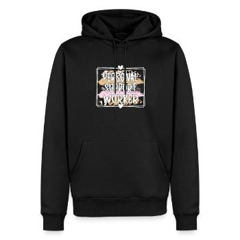 Social Worker Personal Caregiver Auxiliary - Men’s Premium Organic Hoodie - black - Front - Nico (187cm)