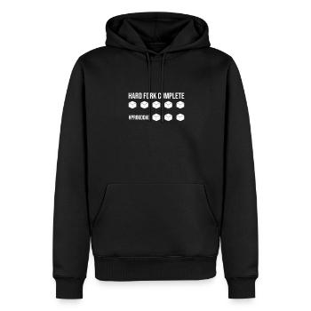 Hard Fork Complete, Blockchain Papa Zwillinge - Männer Premium Bio Hoodie - Schwarz - Vorne - Nico (187cm)