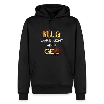 klug wars nicht halloween geschenk spruch idee - Männer Premium Bio Hoodie - Schwarz - Vorne - Nico (187cm)