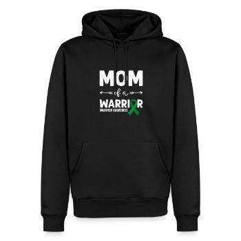 Maman d’un guerrier, nanisme de la boucle verte - Sweat à capuche Premium bio Homme - noir - Devant - Nico (187cm)