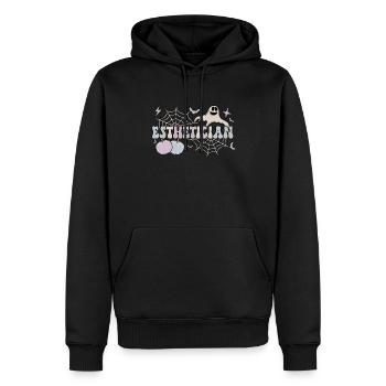 Spooky Esthetician Halloween Esttician Cadeaux - Sweat à capuche Premium bio Homme - noir - Devant - Nico (187cm)