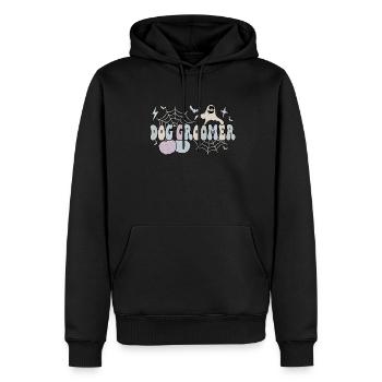 Spooky Dog Groomer Halloween Dog Grooming Gifts - Männer Premium Bio Hoodie - Schwarz - Vorne - Nico (187cm)