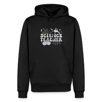 Professeur de sciences Halloween Cadeau d’enseignement des sciences - Sweat à capuche Premium bio Homme - noir - Devant - Nico (187cm)