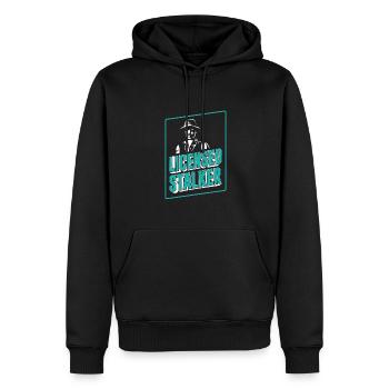 Stalker agréé, drôle de détective privé - Sweat à capuche Premium bio Homme - noir - Devant - Nico (187cm)