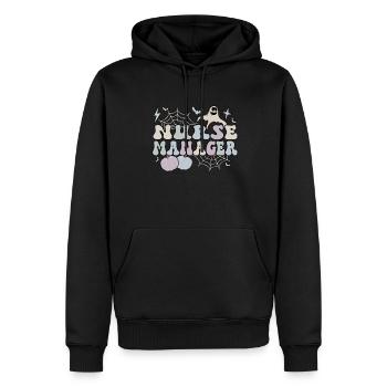 Infirmière gestionnaire Halloween Infirmière gestionnaire Cadeaux - Sweat à capuche Premium bio Homme - noir - Devant - Nico (187cm)