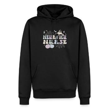 Neuro ICU Nurse Halloween Neurologie ICU Cadeaux - Sweat à capuche Premium bio Homme - noir - Devant - Nico (187cm)