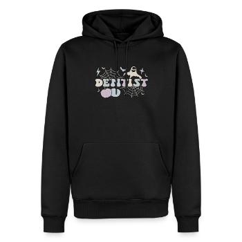 Dentiste Cadeau Dentiste Dentaire Dentiste Halloween - Sweat à capuche Premium bio Homme - noir - Devant - Nico (187cm)