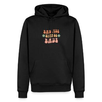 Bad Ass Bypass Babe Gastric Bypass Gewichtsverlust - Männer Premium Bio Hoodie - Schwarz - Vorne - Nico (187cm)