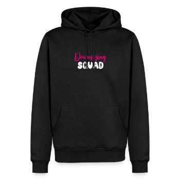 Downsizing Squad, Magenbypass-Operation - Männer Premium Bio Hoodie - Schwarz - Vorne - Nico (187cm)
