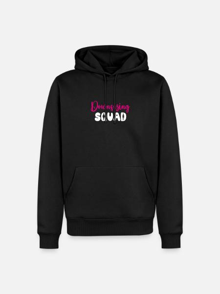 Downsizing Squad, Magenbypass-Operation - Männer Premium Bio Hoodie - Schwarz