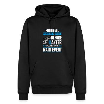 Funny Marching Band Saison Batteur ténor - Sweat à capuche Premium bio Homme - noir - Devant - Nico (187cm)