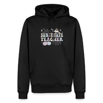 Enseignant suppléant Halloween School Sub Teacher - Sweat à capuche Premium bio Homme - noir - Devant - Nico (187cm)