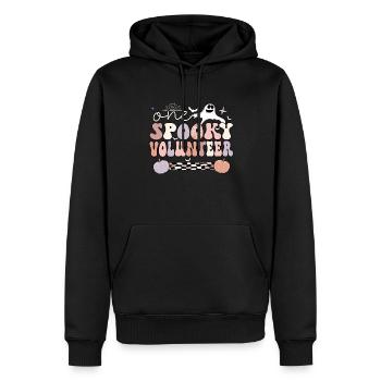 Bénévolat d’Halloween Bénévolat Bénévolat - Sweat à capuche Premium bio Homme - noir - Devant - Nico (187cm)