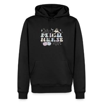 MICU Infirmière Unité de soins intensifs médicaux Halloween - Sweat à capuche Premium bio Homme - noir - Devant - Nico (187cm)