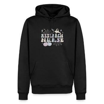 Infirmière de recherche Recherche clinique Soins infirmiers Halloween - Sweat à capuche Premium bio Homme - noir - Devant - Nico (187cm)