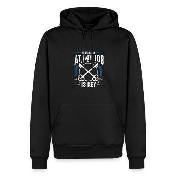 Being Good At My Job Is Key, Schlüsseldienst - Männer Premium Bio Hoodie - Schwarz - Vorne - Nico (187cm)