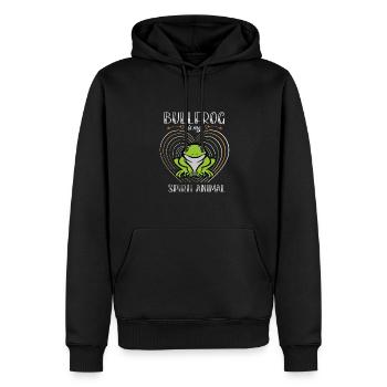 Bullfrog Is My Spirit Animal, Froschliebhaber - Männer Premium Bio Hoodie - Schwarz - Vorne - Nico (187cm)