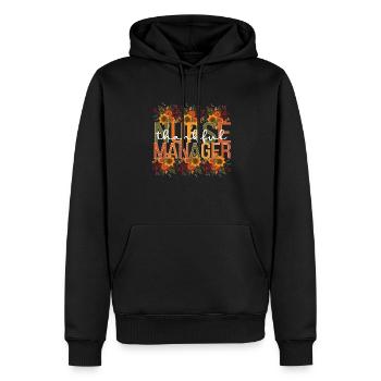 Infirmière gestionnaire Thanksgiving Infirmière gestionnaire Cadeaux - Sweat à capuche Premium bio Homme - noir - Devant - Nico (187cm)