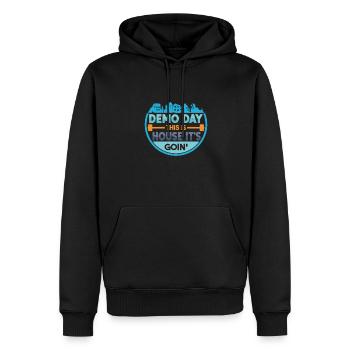 C’est la maison c’est goin' - Sweat à capuche Premium bio Homme - noir - Devant - Nico (187cm)