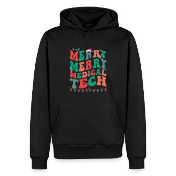 Technologie médicale Noël Med Lab Technologue Noël - Sweat à capuche Premium bio Homme - noir - Devant - Nico (187cm)