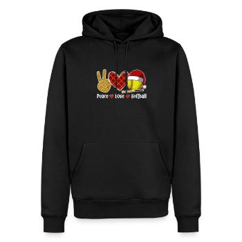 Softball Christmas Softball Player Xmas Party Gift - Männer Premium Bio Hoodie - Schwarz - Vorne - Nico (187cm)
