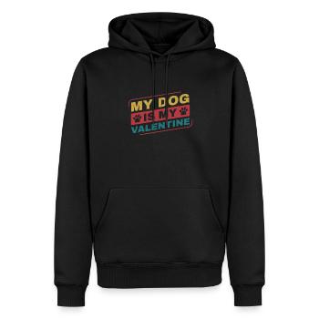 My Dog is My Valentine Funny Dog Owner - Männer Premium Bio Hoodie - Schwarz - Vorne - Nico (187cm)