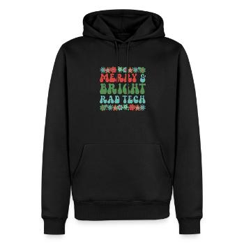 Radiology Tech Christmas Bike Technologist Xmas - Men’s Premium Organic Hoodie - black - Front - Nico (187cm)