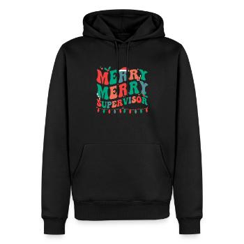 Supervisor Christmas Supervisory Management Xmas - Men’s Premium Organic Hoodie - black - Front - Nico (187cm)