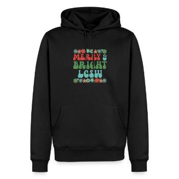 LCSW Christmas Licensed Clinical Social Worker - Men’s Premium Organic Hoodie - black - Front - Nico (187cm)