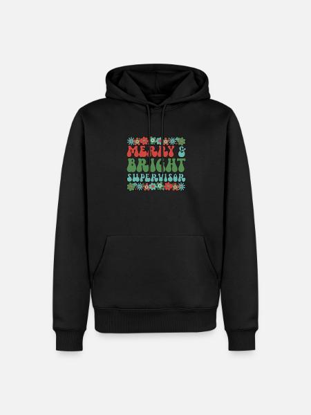 Supervisor Christmas Supervisory Management Xmas - Men’s Premium Organic Hoodie - black