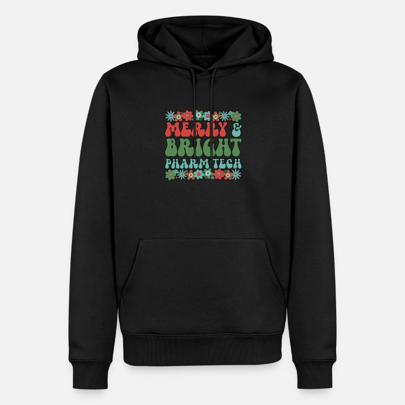 Technologue en pharmacie Noël Pharmacie Tech Noël - Sweat à capuche Premium bio Homme - noir