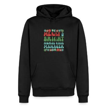 RN Case Manager Christmas Nurse Case Manager Xmas - Männer Premium Bio Hoodie - Schwarz - Vorne - Nico (187cm)
