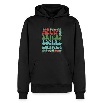 Social Worker Christmas Social Workers Xmas Gifts - Männer Premium Bio Hoodie - Schwarz - Vorne - Nico (187cm)