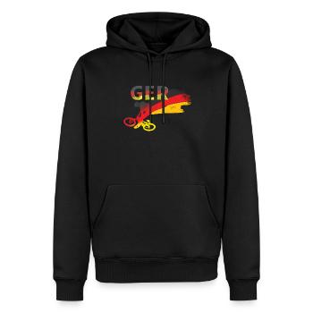 Allemagne Vélo - Sweat à capuche Premium bio Homme - noir - Devant - Nico (187cm)