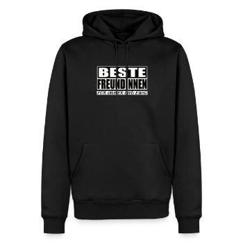 Geschenkidee Freundin schwester - Männer Premium Bio Hoodie - Schwarz - Vorne - Nico (187cm)