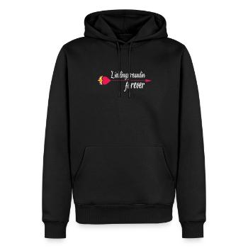 Geschenkidee Freundin schwester - Männer Premium Bio Hoodie - Schwarz - Vorne - Nico (187cm)