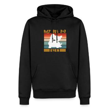 Conception de chien pour les amoureux des animaux de compagnie - Sweat à capuche Premium bio Homme - noir - Devant - Nico (187cm)