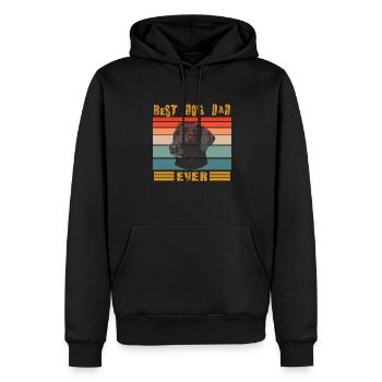 Conception de chien pour les amoureux des animaux de compagnie - Sweat à capuche Premium bio Homme - noir - Devant - Nico (187cm)