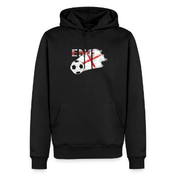 Fahne England - Männer Premium Bio Hoodie - Schwarz - Vorne - Nico (187cm)