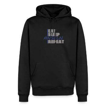 Angler Geschenkidee Hobby Angeln - Männer Premium Bio Hoodie - Schwarz - Vorne - Nico (187cm)