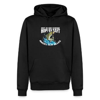 Angler Geschenkidee Hobby Angeln - Männer Premium Bio Hoodie - Schwarz - Vorne - Nico (187cm)