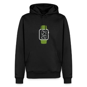 It’s Weed O’Clock, drôle de 420 marijuana - Sweat à capuche Premium bio Homme - noir - Devant - Nico (187cm)