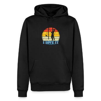 Angler Geschenkidee Hobby Angeln - Männer Premium Bio Hoodie - Schwarz - Vorne - Nico (187cm)