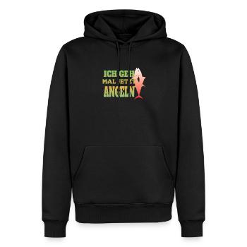 Angler Geschenkidee Hobby Angeln - Männer Premium Bio Hoodie - Schwarz - Vorne - Nico (187cm)