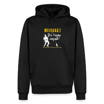 Angler Geschenkidee Hobby Angeln - Männer Premium Bio Hoodie - Schwarz - Vorne - Nico (187cm)