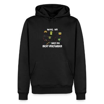 Angler Geschenkidee Hobby Angeln - Männer Premium Bio Hoodie - Schwarz - Vorne - Nico (187cm)