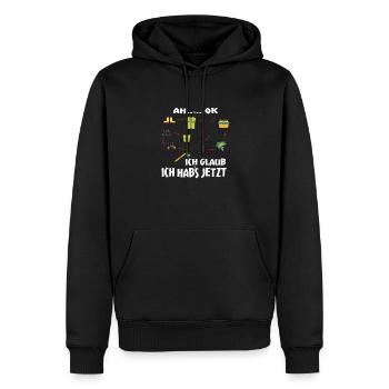 Angler Geschenkidee Hobby Angeln - Männer Premium Bio Hoodie - Schwarz - Vorne - Nico (187cm)